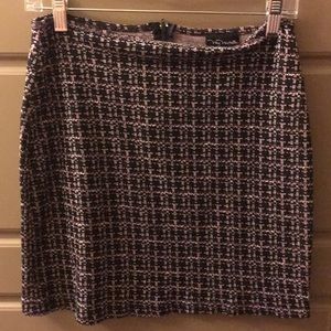 Black and Pink Plaid Winter Skirt